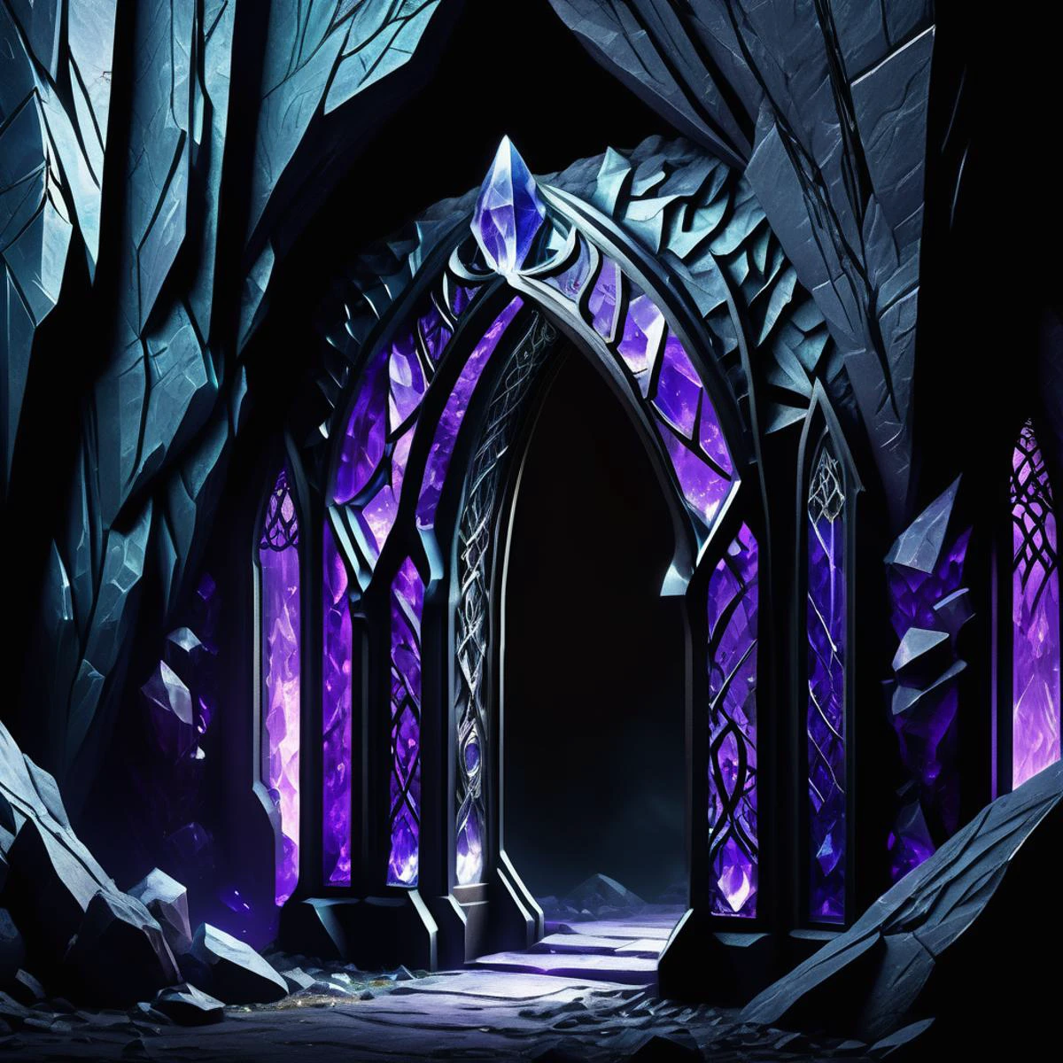 ((realistic,digital art)), (hyper detailed),DonMD4rk3lv3sXL Crystal Caves Porte-Cochère <lora:DonMD4rk3lv3sXL_v1.2-000012:0.8>