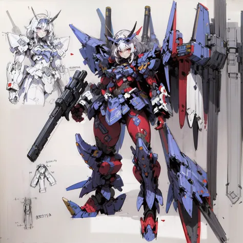 solo,weapon,gun,standing,1girl,mecha musume,Axisymmetric,full armour,holding, robot, mechagirl girl, <lora:mechagirl_v1a:1>, (((concept art, drawing, sketch, Undd, solo))), <lora:Undead III:0.6>,
<lora:flat2:-1>