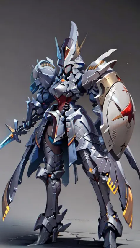 mech warrior, ginat robot, machine, bulky, strong, massive, realistic guns, machine guns, (Medieval fortifications world), (destroyed buildings), future building, Castle ,warzone, robot war, mecha, masterpiece, 8k, blender render, concept art, high definition, artstation, masterpiece, mechanical design, v-fin, absurdres, photorealism, detaield head structure, insanely detailed, hard surface modelling, unreal engine, missile strike, cinematic, studio made, smooth lighting, sharp focus, close up, gigantic, warframe, gundam, <lora:LoRa_SD1_FSS-MH_a1:0.7>, FSS-MH, msgirl girl, <lora:msgirlLora_v30B:0.9>, holding weapon, holding,very huge sword, holding Very large shield, (long leg), Rocket on my back, <lora:angelicWairrorsValkyrie_v1:0.7> , paladin, knight, armor, paladin armor, knight armor, <lora:warframe_10:0.8>,ee
