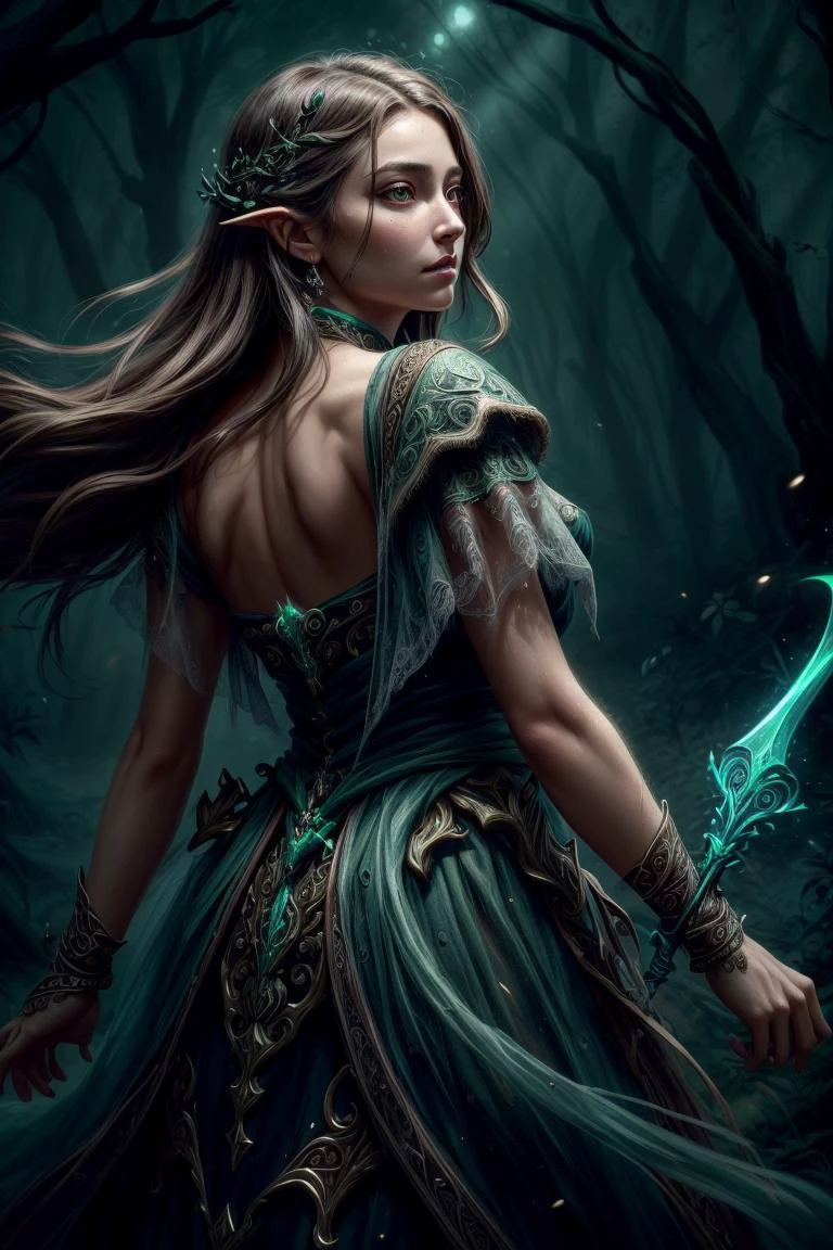 a profestional picutre of 1man, <lora:NatureMagic:0.7>, powerfull wizard casting nature magic, naturemagic, artifact, , Necromancer's Conduit: Description: With arms outstretched, the necromancer channels dark energy from the surrounding environment. Shadows coalesce around them, and their eyes glow with an eerie light as they command the forces of death and decay. Their stance exudes a chilling aura of power. , camera angle from behind and focus on face ,
photorealism,unreal 5 daz,perfectly drawed hands,perfectly drawed face,perfect body,extremely detailed artgerm greg rutkowski greg,((ultrasharp)),((masterpiece)),((best quality)),((ultradetailed)),((intricated details)),ultradetailed character,detailed face,intricated face details,<lyco:GoodHands-beta2:1>,extremaly detailed background,perfectly detailed face,character focus,intricated details of face,fFaceDetail <lora:add_detail:0.7> ultra realistic,32k,RAW photo,(high detailed skin:1.2),8k uhd,dslr,soft lighting,high quality,film grain, beautiful and aesthetic,extremely detailed