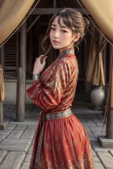 a profestional picutre of iv4n4b4quero , with Petite - A small-framed and delicate figure with subtle curves. , 1girl <lora:é£é±¼æFeiYuFuV3:0.7> ancient chinesse outfit,, Nomadic Dance: Behavior: The character joins a group dance, their steps reflecting the rhythms of their people's traditions. Their movements are expressive and uninhibited, capturing the essence of their culture and shared history. , , camera angle from side and very wide shot,
photorealism,unreal 5 daz,perfectly drawed hands,perfectly drawed face,perfect body,extremely detailed artgerm greg rutkowski greg,((ultrasharp)),((masterpiece)),((best quality)),((ultradetailed)),((intricated details)),ultradetailed character,detailed face,intricated face details,<lyco:GoodHands-beta2:1>,extremaly detailed background,perfectly detailed face,character focus,intricated details of face,fFaceDetail <lora:add_detail:0.7> ultra realistic,32k,RAW photo,(high detailed skin:1.2),8k uhd,dslr,soft lighting,high quality,film grain, beautiful and aesthetic,extremely detailed