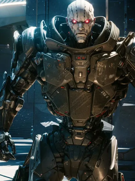 cybershmara, Cyberpunk, Cyberpunk background, male, black and red parts, man, boy, dark skin, cyberpunk clothing