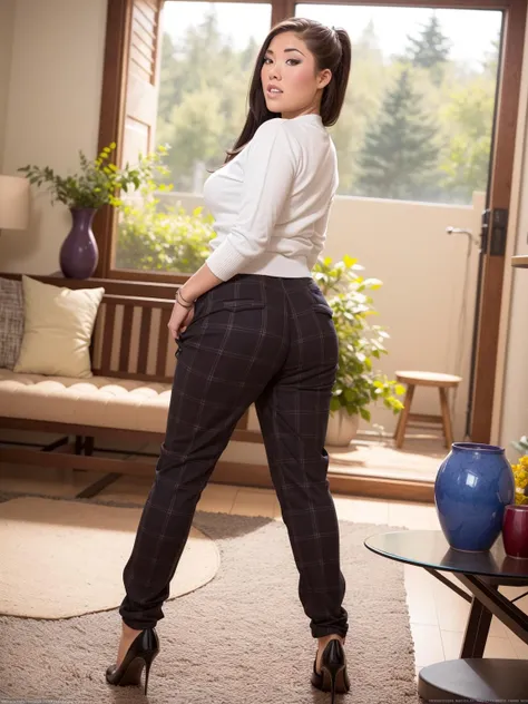 RAW photo, portrait of <lora:London-Keyes-debut_Xtroat_V0:1> LondonKeyes, woman, sweater, trousers, facing us, looking at viewer, masterpiece