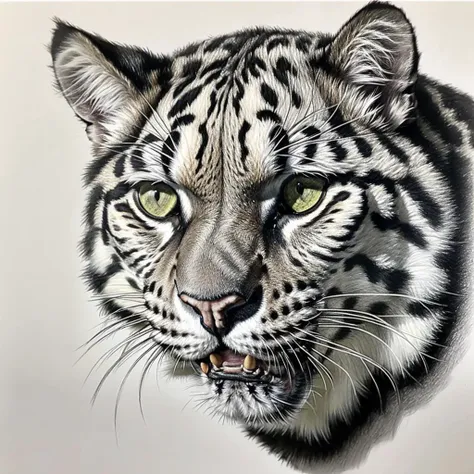 <lora:PortraitSketch:1> portrait sketch, a clouded leopard