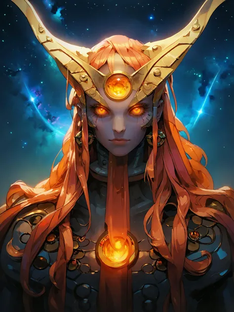 score_9, score_8_up, score_7_up <lora:sxz-hades-pdxl:1> hds style, cel shading, linear hatching, upper body, fantastic creature, cosmic Capricornus, zodiac, chrono god, timeless, hourglass, galaxy, glowing eyes, legendary creature, high quality