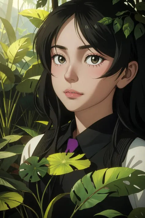 1girl, epic Fractal, highly detailed, Portrait of a Natural Enchanting ("The Fall of Saddam Hussein":1.3) , background is Grumpy Forest, desolate jungle and vegetation, at Dawn, Panorama, Vivid, Disgusting, Surrealism Art, waning light, Low shutter, Colorful, Spirals, Diorama, extremely hyper aesthetic, Concept Art World, [ (abstract art designed by Brian Jungen:1.0) , (Rita Kernn-Larsen:0.9) , (Januz Miralles:1.0) :11]