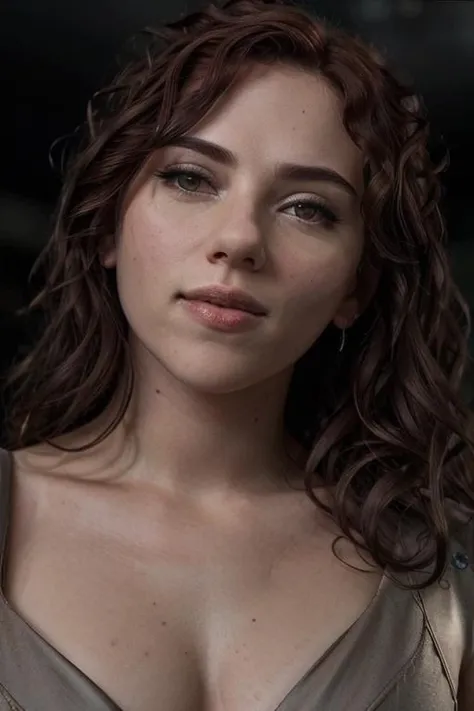 real, atmospheric scene, masterpiece, best quality, (detailed face, detail skin texture, ultra-detailed body),(cinematic light),
<lora:scarlettj_blackwidow_ironman2_smf_lora_v1-000004:0.9>, 1girl, s04r13t1i2-smf, brown hair, lips, long hair, curly hair, upper body, (green eyes:0.5), portrait, smile