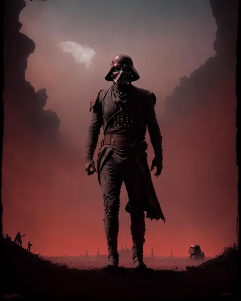 <lora:Star Wars Things - (SWThings Artstyle):1> SWThings Artstyle, Medium Dark Red Destroyed, dark fantasy, artistic photograph, dramatically lit, (Art by Honor Daumier:1.1)