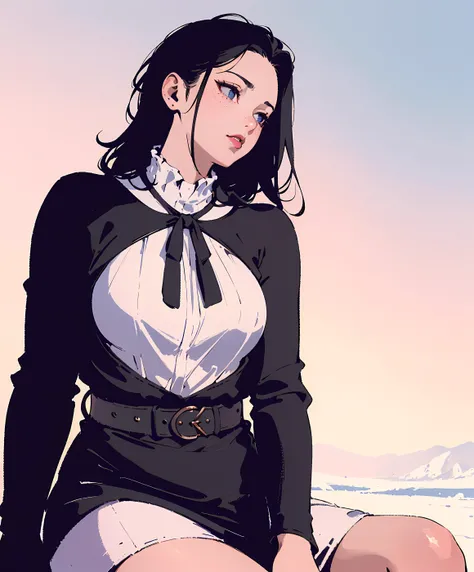 (masterpiece, top quality, best quality, official art, beautiful and aesthetic:1.2)
1girl, adult woman, medium breasts, lips closed, beautiful eyes
medium shot,
hands in lap,
sexy,
winter clothes,
subtle lipstick,
content, freckles,
blue eyes,
looking away,
head tilted down,
in the style of Hirohiko Araki,
<lora:add_detail:-1>
<lora:DEEP-Ink.:1>