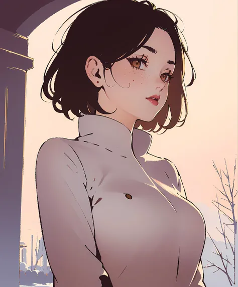 (masterpiece, top quality, best quality, official art, beautiful and aesthetic:1.2)
1girl, adult woman, medium breasts, lips closed, beautiful eyes,
nsfw,
winter clothes,
subtle lipstick,
normal face, freckles,
golden eyes,
looking away,
<lora:add_detail:-2>
<lora:DEEP-Ink.:1>