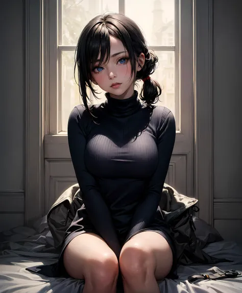 (masterpiece, top quality, best quality, official art, beautiful and aesthetic:1.2)
1girl, adult woman, medium breasts, lips closed, beautiful eyes,
close up photo,
hands in lap,
black hair, single pony tail,
seductive,
winter clothes,
blue eyes,
staring into my soul, looking at viewer,
head tilted up,
Surrealist art linquivera kylin,
<lora:add_detail:0.6>
<lora:fashigirl-v7-lokr-7ep:1>