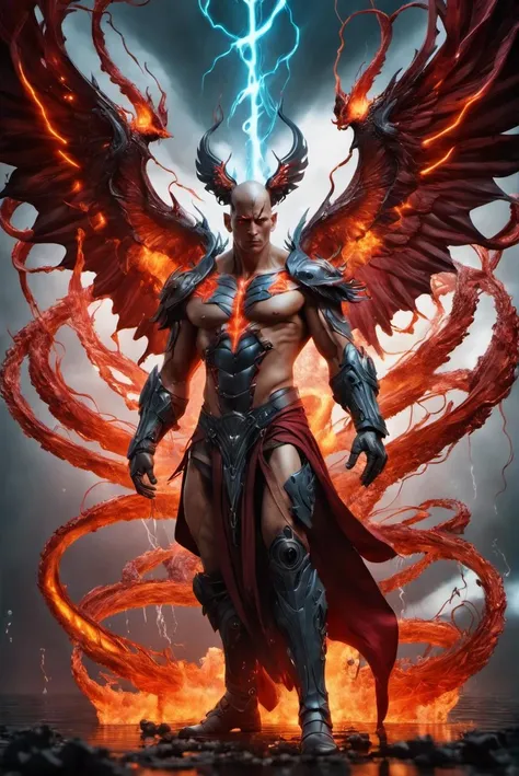 portrait of a corrupted monk with enormous (demonic pair of wings:1.3),glowing effects,,awardwinning, 8k,masterpiece,superpowers,cinematic,epic, mythsxl style,<lora:mythsxl:1>