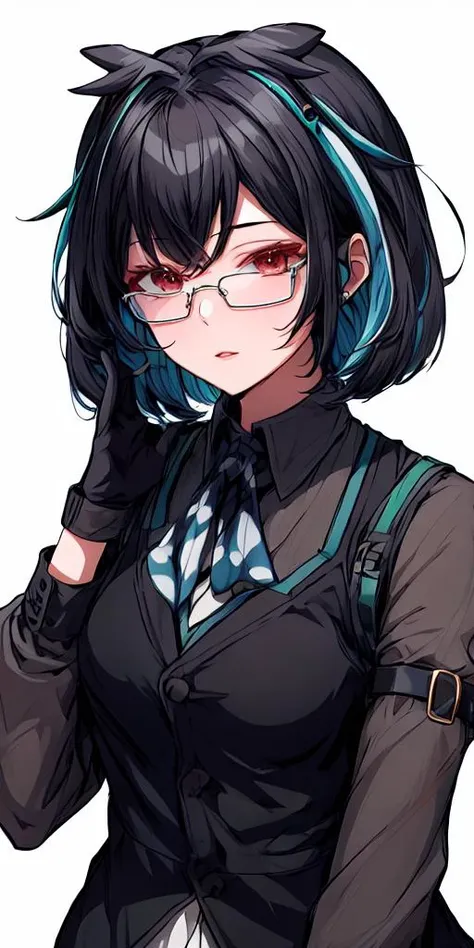 ooura rukako,solo,1girl,<lora:ooura rukako:0.8>,glasses,mesh hair,<lora:flat2:-0.5>,<lora:boldline2:-0.5>,<lora:saturation:0.5>,<lora:noline:-0.5>,<lora:flatBG:0.5>,<lyco:kotobuki:-0.75>