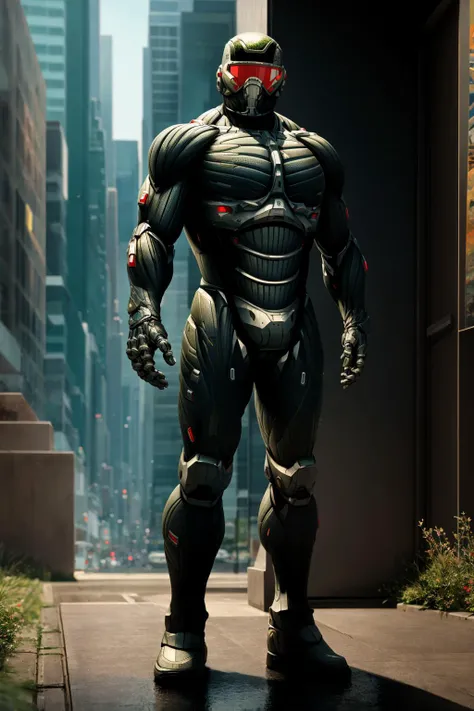 4K, Masterpiece, highres, absurdres,
wearing crNanosuit, solo, 1boy, standing, full body, male focus, science fiction, arms at sides, open hands
<lora:crNanosuit:1>