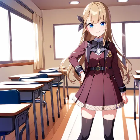 masterpiece,nfsw,indoor,classroom,

narumiya suzu, 1girl, solo, smile, suzu hair ribbon, suzu school unifrom, suzuschool jacket, suzuschool thighhighs, mary janes, standing, looking at viewer, closed mouth, 