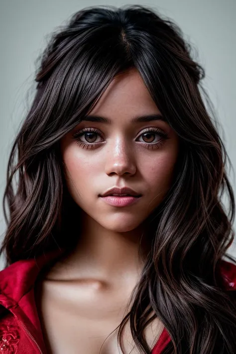 photo of beautiful (jenn0rtega-135:0.99), a woman with perfect hair upsweep updo, wearing red (bear costume:1.1), (Sovietwave:1.1), (plain white background:1.1), modelshoot style, (extremely detailed CG unity 8k wallpaper), professional majestic photography, (smile), (closeup portrait), (Canon EOS M50 Mark II Mirrorless Camera), 24mm, exposure blend, hdr, faded, extremely intricate, High (Detail:1.1), Sharp focus, dramatic, soft cinematic light, (looking at viewer), (detailed pupils), 4k textures, soft cinematic light, adobe lightroom, photolab, elegant, ((((cinematic look)))), soothing tones, insane details, hyperdetailed, low contrast