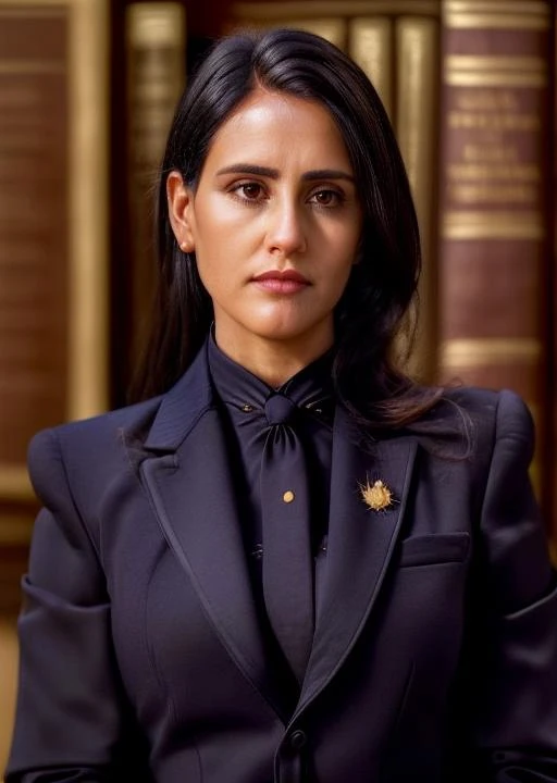 a photo of rpmnt, woman weared (dark three-piece suit with high-neck long-sleeve shirt:1.4), in the library,
soft light, golden hour, upper body, (close up:1.2), hdr,
4k textures, natural skin texture, skin pores, intricate, highly detailed, sharp focus, insane details, intricate details, hyperdetailed, hyperrealistic<lora:add_detail:1> <lora:ripamonti_lora_V1-06:0.8> <lora:epi_noiseoffset2:1>