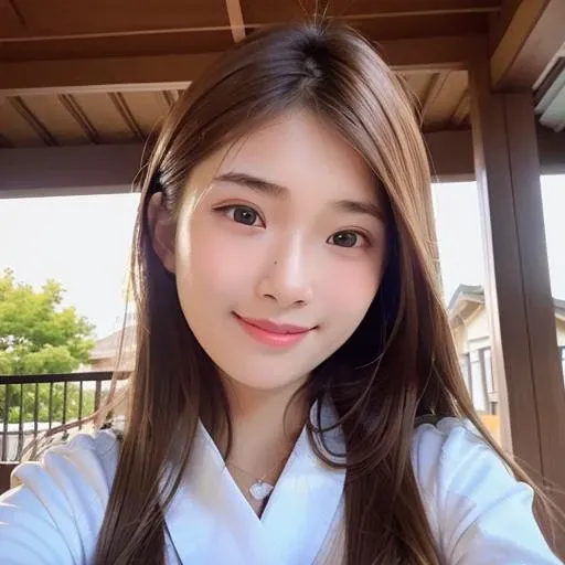 <lora: japaneseDoVlLikeness_v10:0.66>, best quality, ultra high res, (photorealistic:1.4), 1girl, a teenage girl in japanese school uniform, (light brown hair:1.2), Llooking at viewer, cinematic, lighting, friendly, intelligent, conversation engaging, happy, kind, energetic, cheerful, creative, with sparkling eyes and a contagious smile,smiling, detailed face, futt body, streets, urban, makeup, wide angle