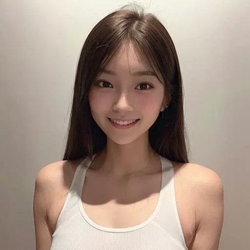 a 20 year old cute girl in white sport bra, upperbody portrait, (masterpiece, best quality:1.2), ultra high res, (photorealistic:1.4), detailed skin, detailed face, cinematic lighting, friendly, intelligent, conversation engaging, happy, kind, energetic, cheerful, creative, with sparkling eyes and a contagious smile, <lora:taiwanDollLikeness_v10:0.25> <lora:japaneseDollLikeness_v10:0.25>