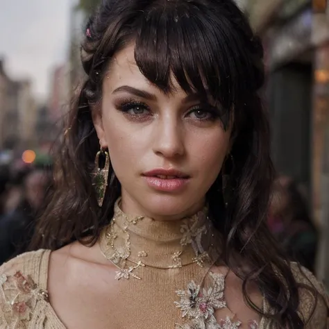 (masterpiece:1.2), (best quality,:1.2), 8k, HDR, ultra detailed, ((photorealistic)), professional light, cinematic lighting, fashion photography, ambient lighting, face lighting, Kerry, <lora:Kerry-10:1>, earrings, choker, dark makeup, lipstick, long and wild and messy hair, ((portrait shot)), dynamic pose, <lora:detail_slider_v4:2>, OverallDetail, fhanddetail:1.4, ffacedetail:1.4, skindetail, hairdetail, looking at viewer, epiCPhoto, turtleneck pullover,