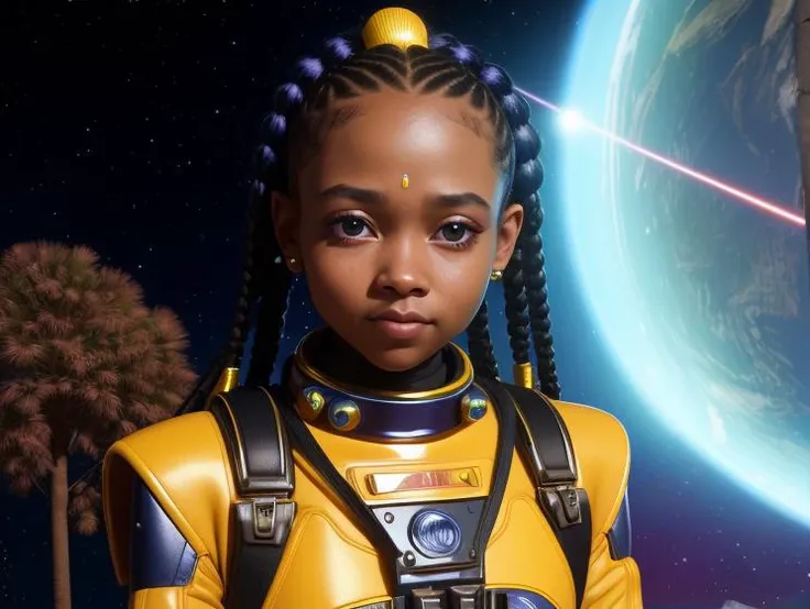 masterpiece,best quality,ultra detailed,highres,high-resolution,4k,4k portrait,8k,8k portrait,unity 8k wallpaper,extremely detailed CG,realistic,RAW photo,real person,portrait photography,photorealistic,shiny skin,detailed skin,
1girl,Bizarre animal,The girl is wearing space suit,((looking at viewer)),A spaceship is flying in the sky,Face the front,On the ground,Ground,any moon floating in the sky,(face),((front)),(A girl looking in front),18 -year -old British woman,smile,fun,((Alien and commemorative photo)),((Bizarre creatures and commemorative photos)),(Giant spacecraft),Above the knees,Spread earth,Stand on the hill,Alien standing next to a girl,A strange creature is attached to her,With a yellow mesh in the blue god,Box Braids,Green,