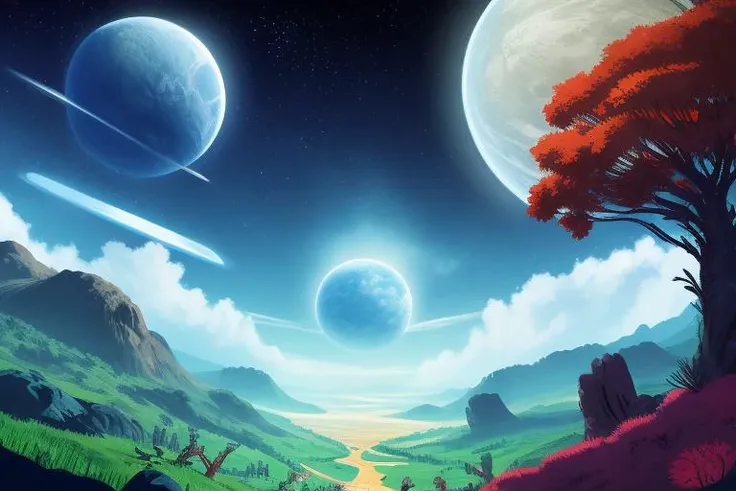 nomanssky style abstract artwork, wallpaper