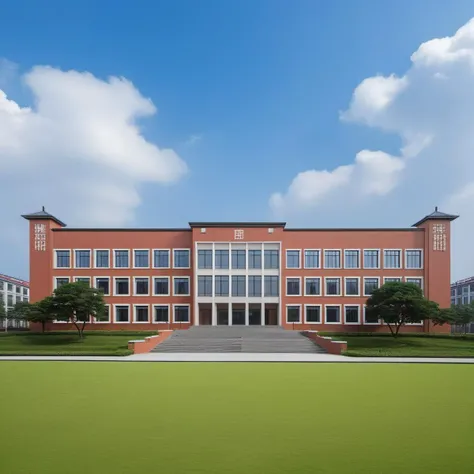 (masterpiece), best quality,8K,no humans, outdoors,
xuexiao,school,
building, day,blue sky,cloud,tree,grass,(stairs:0.8),window, <lora:ZSschoolV1.0-000038:0.5>