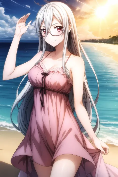 Sandy Beach、Naked Girls、cloth、Gray Hair、long hair