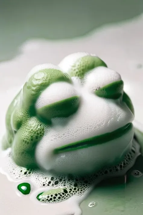 pepe made of bath foam, green, (pepe the frog)
<lora:Aether_Bubbles_And_Foam_v1_SDXL_LoRA:1>
<lora:pepe_frog SDXL:1>