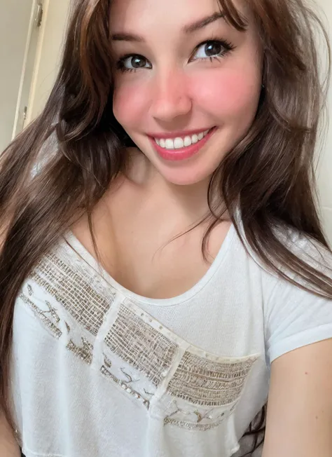 Beldel, photograph of a woman standing in her bedroom, white t shirt, (detailed face), brown hair, smiling, detailed iris, detailed eyes, full body,
film grain, natural skin texture, <lora:Beldel LORA RHM 5E 25 576 Cosine:1>