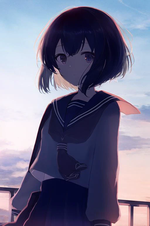 anime,1girl,serafuku,far away,sky,best quality,upper body,masterpiece<lora:mifulu-000010:1>