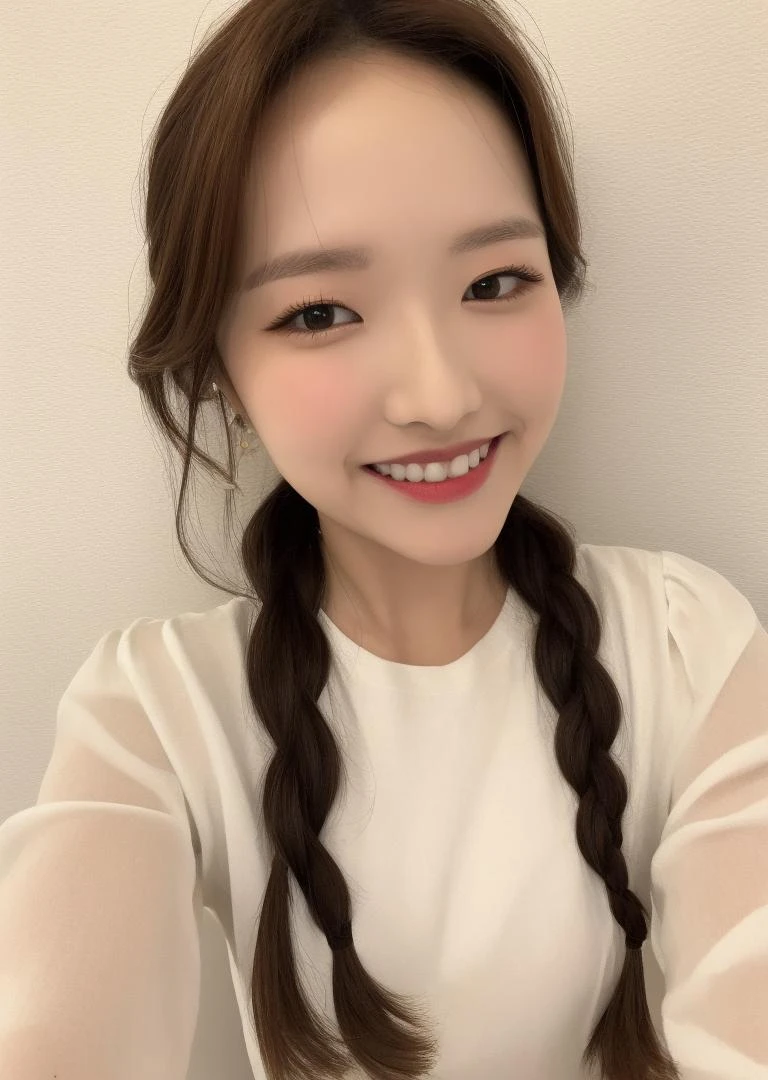 <lora:Olivia_Hye:1>, beautiful Korean girl, braided hair, (perfect eyes:1.2), symmetrical eyes, (pureerosface_v1:0.2), ((facing viewer)), (8k,RAW photo, best quality, masterpiece:1.2), (realistic, photo realistic:1.4), (extremely detailed CG unity 8k wallpaper), (masterpiece), (best quality), (ultra-detailed), (best illustration), (best shadow), ultra-high res, full body, outdoors, cute outfit, slight smile,
