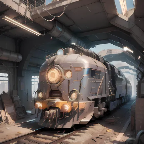Locomotive, Electric Locomotive, ProtossAI, (masterpiece:1.3), (best_quality:1.3), (ultra_detailed:1.3), 8k, extremely_clear, realism, (ultrarealistic:1.3),, insane details, intricate details, hyperdetailed, ultra detailed, extreme detailed, highest detailed, high_detail, colorful, beautiful, hdr, photorealistic, highres, ultra_high_res, photography, aesthetic, extremely_delicate, Futuristic, Cyberpunk, <lora:ProtossAI:1>