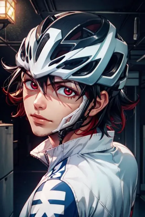 photorealistic, (4k), depth of field, (Masterpiece), (realistic skin texture), extremely detailed, intricate, hyper detailed, high resolution, professional photography, , depth of field, sharp detail, best quality, looking at viewer, 1boy, solo, male focus, <lora:yuuto_shinkai:0.78>, yuuto_shinkai, black hair, red eyes, , , , HD-DVD