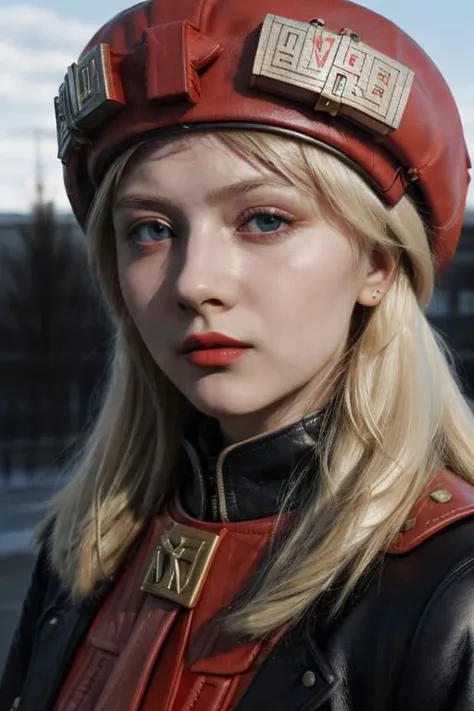 award winning movie still of a melodrama, full shot of a young platinum blond russian girl, wearing (russian soviet retro futurist fashion, black leather:1.5), (sinister expression:1.2), cornea reflections, rseemma, dry skin, skin pores, skin bump, skin fuzz, vellus hair, goose bump, subsurface scattering, transluscency, intricately detailed, dramatic lighting, analog film grain finishing, DSLRQuality-Realism