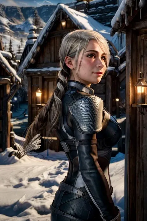 a profesional picture of 1 girl,teen girl,small breasts,astetic beauty, <lora:CoraMEA:0.69> CoraMEA on sunset , in Frost-Kissed Longhouses of the North: Longhouses with steeply pitched roofs dot the landscape, their timbers adorned with intricate carvings and ancient symbols. The soft glow of hearths spills through the windows, welcoming those seeking warmth and shelter from the harsh Nordic winters. The songs of skalds echo in the night, recounting sagas of valor and bravery., preparating to jump realistic ,perfect quality,best quality,ultrasharp,ultradetailed,perfect quality,masterpiece,intricated details, <lora:add_detail:0.4>