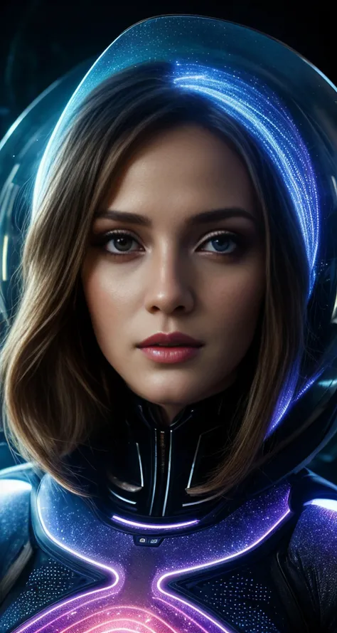 woman, solo, cherrmous style, glowing hair, spiral nebula, closeup,  hologram, glowing contours, gold, bright face, glowing face, colorful,
([Jennifer Lopez|Blake Lively|Emma Watson]:0.8), centered, looking at viewer, (puffy lips :0.9), verism style, shining futuristic costume,
masterpiece, professional, high quality, beautiful,
photoshoot, 4k, realistic, detailed background, abhorrent, real life, sci-fi, futuristic,