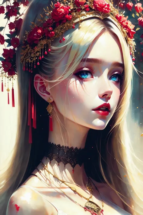best quality, masterpiece, (photorealistic:1.4), 1 girl, in school, sexy body, big breasts, watercolor:1.7, High Details:1.4, choker, ornaments in head, <lora:WaterGirl:1> <lora:MoosMST2:0.6>