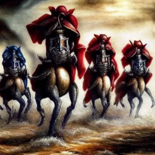 horse, ( ( warhammer-40k-drawing-style ) )