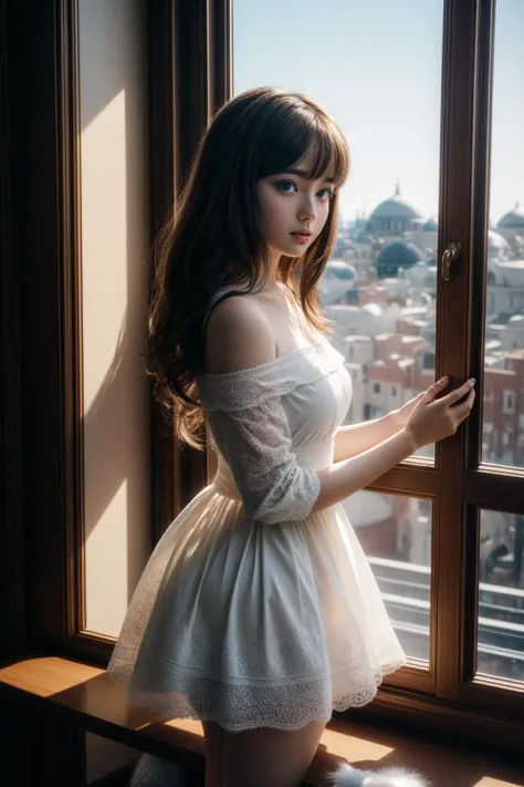 1girl, mundane 3d blender render, behance, over the shoulder shot of a Shy [Unadvised|Narrative] ([Turkish Angora Cat|chili]:1.3) with White adornments, detailed Scenic background, [Skilled|Monstrous] cityscape and nature, at Golden hour, Bokeh, (landscape art by Duffy Sheridan:1.0) , (Doug Hyde:0.9) , (ÐÑÑÑÑ Ð¡ÐºÐ¸Ð¶Ð°Ð»Ð¸-ÐÐµÐ¹Ñ:1.1) , Sketched, Confused, Lightcore, spotlight, 50mm, Dichromatic, Spirals, sfumato, Flickr, wallpaper, ornate, contrasting colors