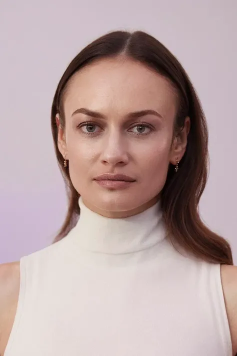 portrait, 1girl, woman in purple sleeveless turtleneck, simple white background, soft colors, masterpiece, high quality, (high detailed skin:1.1)
<lora:olga_kurylenko_lora_v01:1> 79olga