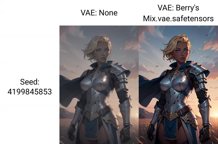 (masterpiece, best quality, absurdres, 4k, aesthetic, detailed, intricate),cinematic lighting,fantasy,1girl,(dark skin),short hair,undercut,blonde hair,solo focus,cowboy shot,wearing ornate armor,tabard,cape,wind gust,outside,field,sunset,gauntlets,cinematic angle