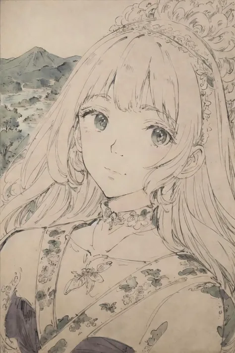 The anime Mona Lisa, with her large, expressive eyes and slightly exaggerated features, is seated gracefully against a vivid, fantastical landscape. The enigmatic smile, signature to the original painting, has been preserved, imbuing the character with a hint of mystery. Delicate linework accentuates her clothing, adding intricate patterns and texture that harmonize with the anime aesthetic.
BREAK
In the background, the rolling hills, flowing rivers, and lush vegetation are rendered in vibrant colors and dynamic shading, typical of anime art. The soft, diffused lighting casts a warm glow on the scene, enhancing the depth and atmosphere. Intricate details in the flora and fauna, as well as architectural elements from both Renaissance Italy and traditional Japan, pay homage to the rich cultural heritage of both art forms.
BREAK
This captivating anime screenshot pays tribute to the genius of da Vinci while simultaneously showcasing the immense creativity and skill of modern Japanese animation. It is a stunning fusion of two distinct artistic worlds, producing a unique and enchanting visual experience.