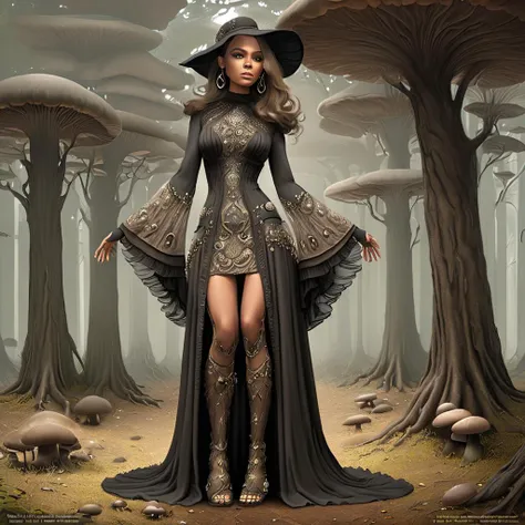 DonShr00mXL female full body clothing, Mesh, Rugged,, Elixir Stone Cladding, Long Sleeves, Maxi Length, Empire Waist, Ball Gown Skirt, Patches,,Back pockets, ,bio, organic,detailed <lora:DonShr00mXL:1>