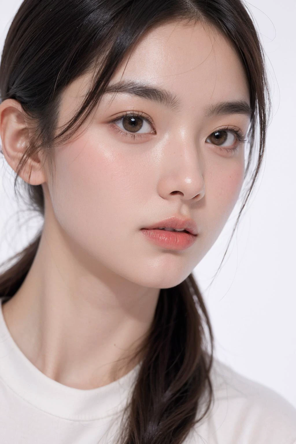 1girl,face,white background,