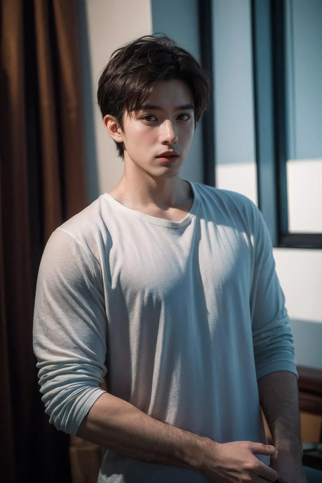 (best quality:1.4),(masterpiece:1.4),(photorealistic:1.4),(Realistic:1.2),(ultra high res, raw photo:1.4),(hdr, hyperdetailed:1.2),(8K:1.2),cinematic photo 1boy,standing,