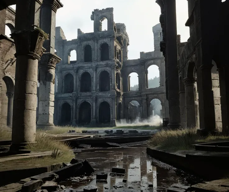 the ruins of gears of war, by_andrei_tarkovsky, <lora:Andrei_Tarkovsky_Style-20 (1):1>