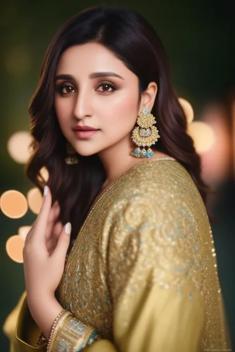 photo of beautiful paricho <lora:paricho:1>, a woman as a movie star, (masterpiece:1.2) (photorealistic:1.2) (bokeh) (best quality) (detailed skin:1.2) (intricate details) (nighttime) (8k) (HDR) (cinematic lighting) (sharp focus), (looking at the camera:1.1), ((closeup portrait:1.2)), (earrings), colorful outfit