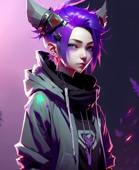 purple eyes. character design by cory loftis, fenghua zhong, ryohei hase, ismail inceoglu and ruan jia. artstation, volumetric light, detailed, photorealistic, fantasy, rendered in octane