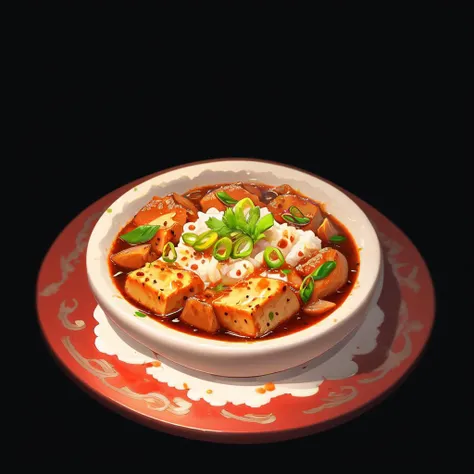 food, game icon institute, game icon,black background,simple background,plate,<lora:icon food-000038jiu:0.6>,